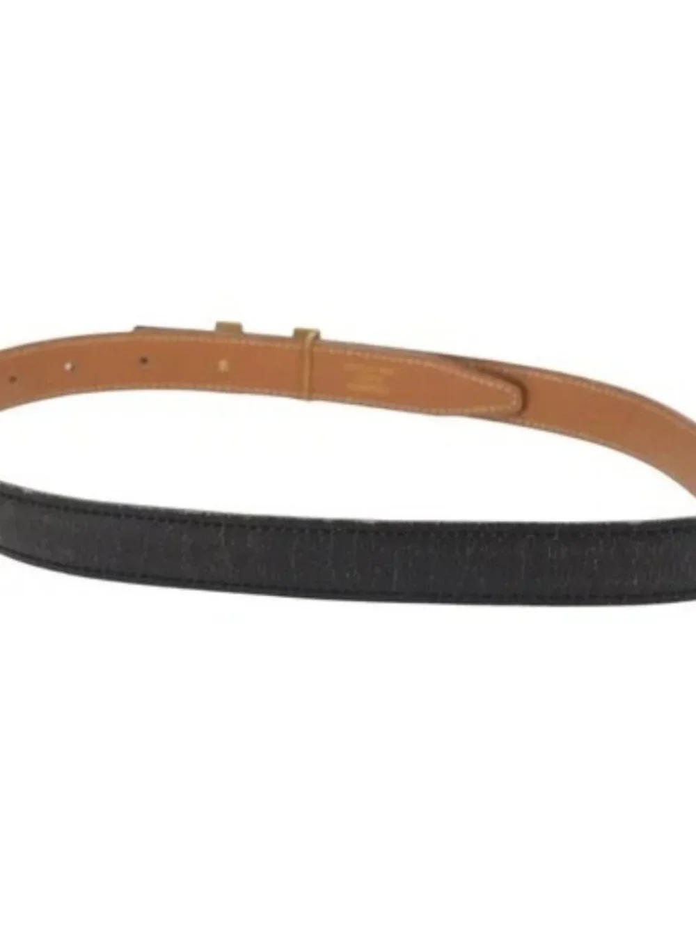 HERMES H Constance Reversible Belt Leather 33.1" Black Auth 168763 - Picture 2 of 9